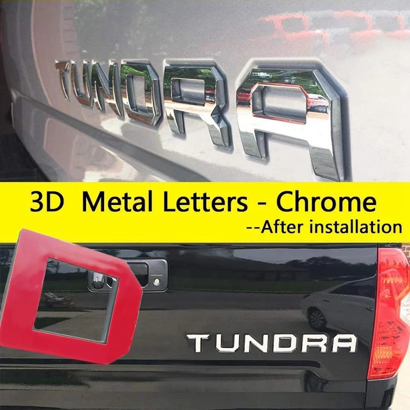 Специальные 3D задние ворота вставки 3D металлические буквы для Toyota-Tundra-(не наклейка