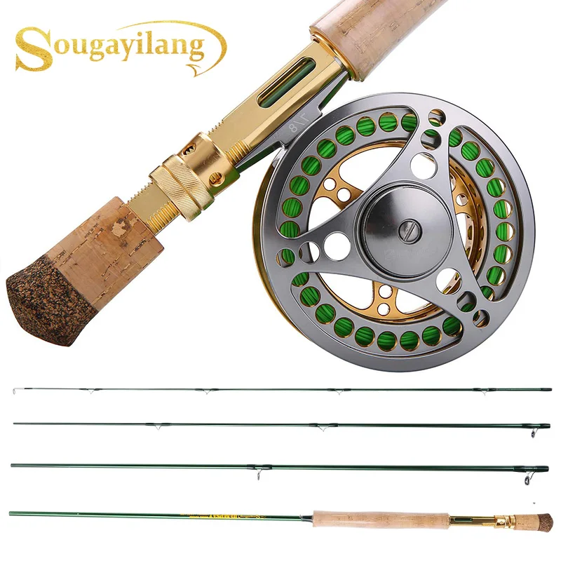 

Sougayialng2.7M Fly Fishing Rod Set and Carbon Fiber Ultralight Weight Fly Fishing Rod and Pesca 2+1BB Fly Reel Tackles