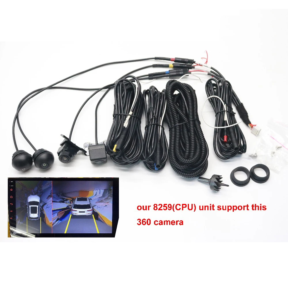 

HD 3D 360 degree Car bird eye surround view 4 way camera driving , for Android monitor AHD touch screen