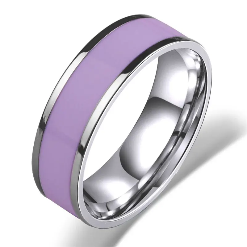 Couples Rings Stainless Steel Ceramic Finger Ring Valentine Gift