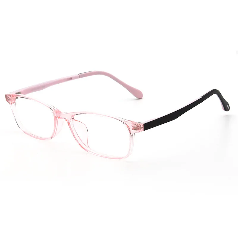 transparent pink Kingswit Новая мода анти синий луч излучения синий свет блокирующие очки Квадратные анти глаза усталость компьютерные очки для геймеров - Цвет оправы: transparent pink