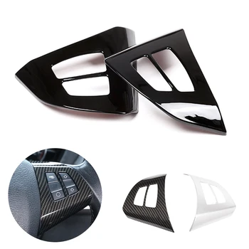 

For BMW X5 E70 2008 2009 2010 2011 2012 2013 Car Interior Steering Wheel Switch Button Frame Carbon Fiber Texture Cover Decor