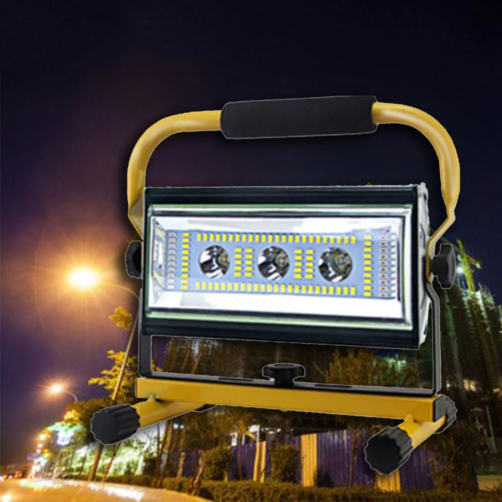 

LED Portable Spotlight Searchlight Camping Light Rechargeable Handheld Work Light Power By 18650 Portable Lantern
