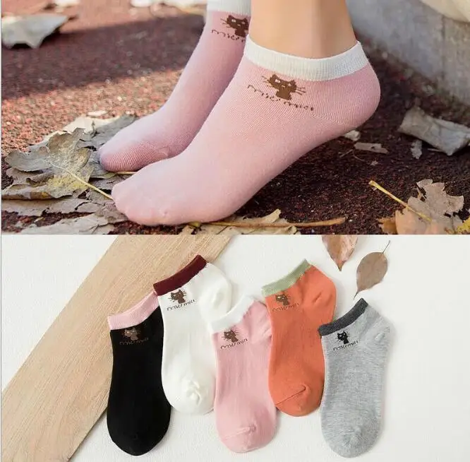 Женские носки Calcetines на осень, весну, лето, зиму, носки с принтом кота, пара носков, подарки для женщин и девочек, 1 пара носков по щиколотку