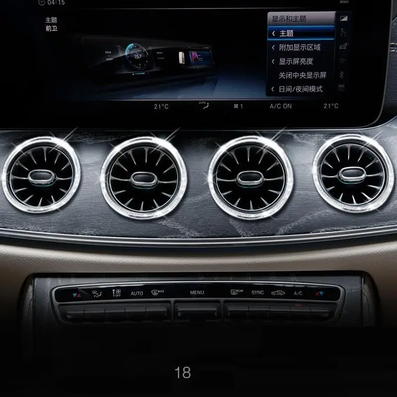 Система управления интерьерная Автоматическая автомобильная защита с яркими блестками, запчасти для стайлинга автомобилей 18 для Mercedes Benz CLS Class - Название цвета: Version B