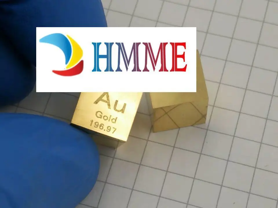 Au золото металл 10 мм Плотность куб 99.99% чистый для коллекции элементов