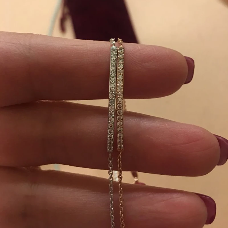 ZHOUYANG Top Qualität ZYH126 Concise Kristall Rose Gold Farbe Armband Schmuck Österreichischen Kristalle – Detail 3
