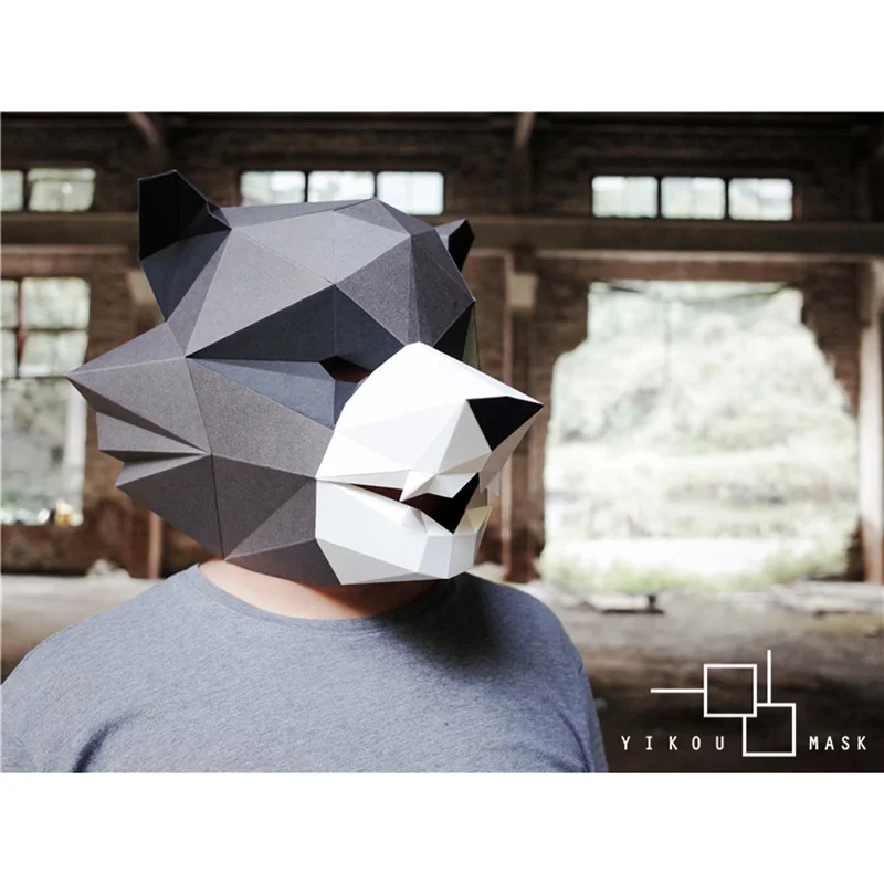 מסכת ראש אוריגמי - דביבון 3