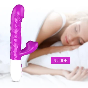 3 In 1 Heating Rabbit Vibrator Telescopic Rotating Dildo Clitoris Sucking Vagina G Spot Stimulate Vibrators Sex Toys for Women 5