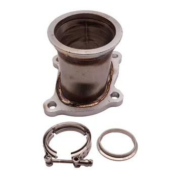 

3 "4 Bolts To 2.5" V-Band Adapter Turbo Downpipe Exhaust Flange CT26 + Caliper