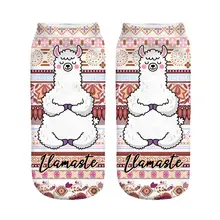 Zohra, стиль, 3D цифровая печать, альпака, женские короткие носки, короткие носки, для взрослых, скрытые короткие носки, mo so hot u wa