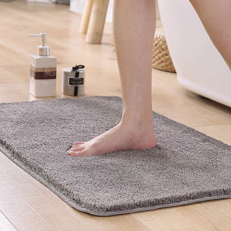 Anti Slip Bath Mat Bathroom Rug,tapis Salle De Bain,water Absorb Tub Carpet Soft Velvet Bath