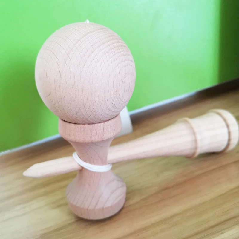18 см простой деревянный шар Kendama для граффити DIY Неокрашенный бук Tama умелый