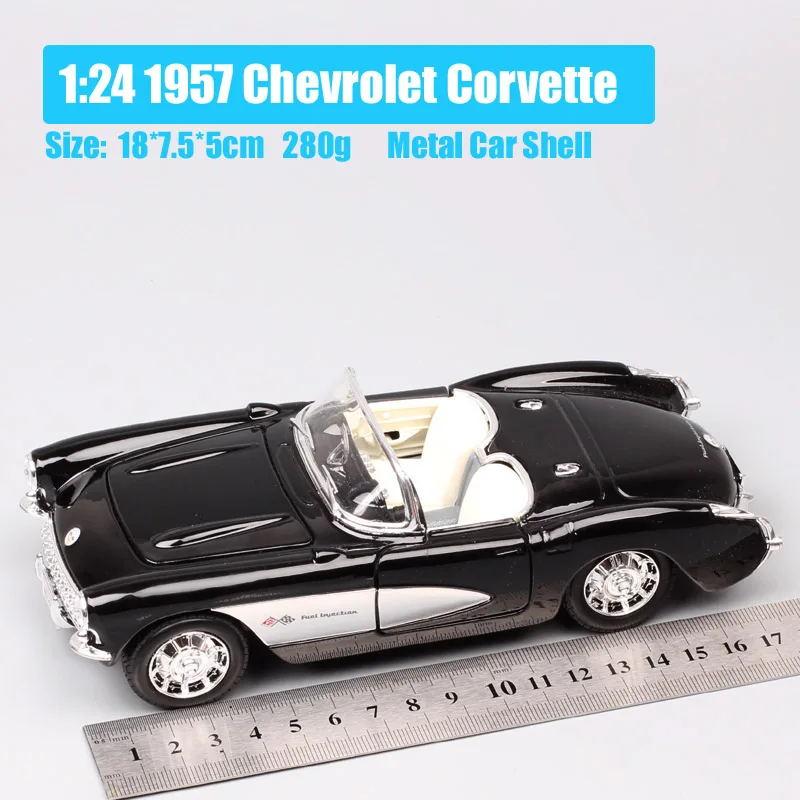 1/24 модель Maisto винтажный GM 1957 Chevrolet Corvette C1 трансформер спортивный автомобиль chevi Vette Diecasts& Toy автомобили-модельная Игрушка Дети
