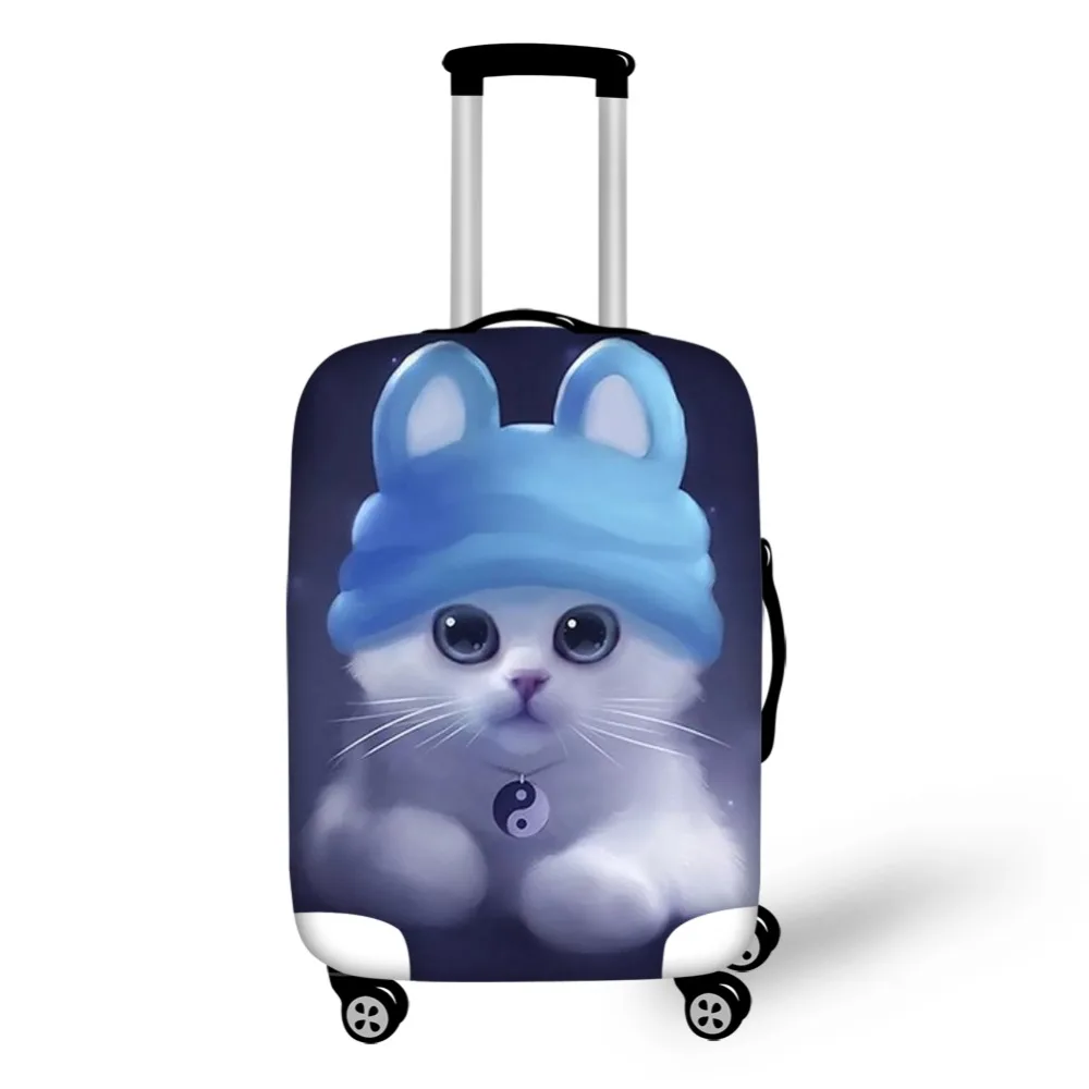 HaoYun водонепроницаемый чехол для чемодана Kawaii кошки животное эластичный Пыленепроницаемый Чехол для багажа защитные аксессуары только крышка