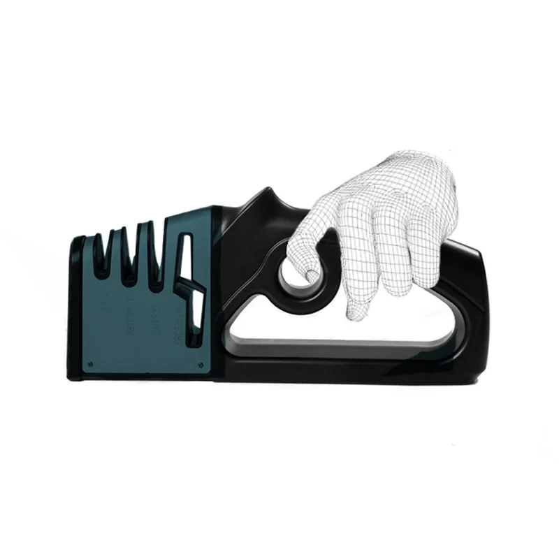 Blue Knife Sharpener Ножи точилка 4 в 1 afilador cuchillos де cocina 4 этапа профессиональные ножницы Керамика Ножи Камень точильный камень точилка для ножей - Цвет: Blue Knife Sharpener