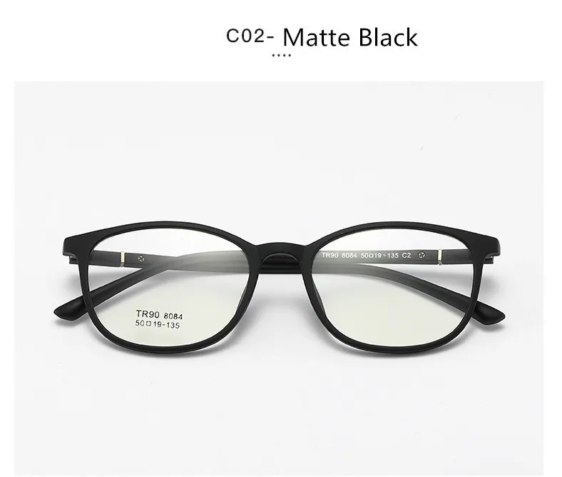 C2 Matte Black Винтажная оправа для очков для близорукости, женские прозрачные линзы, Классические оптические очки, Ретро Металлические дизайнерские оправы для очков - Цвет оправы: C2 Matte Black