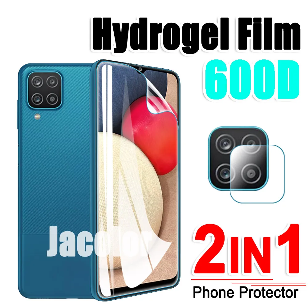 Hydrogel Safety Film For Samsung Galaxy A12 M12 Screen Protector/Back Cover Water Gel Soft Film/Camera Glass Samsun A 12 Nacho phone screen guard Screen Protectors