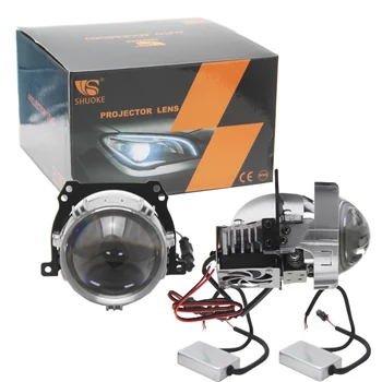 

SHUOKE 2.5 Inch Bi LED LHD RHD Projector Headlights Car Lenses for Bmw f30, e60, e90, e39, e36, e91, for Audi A3， Angel Eyes