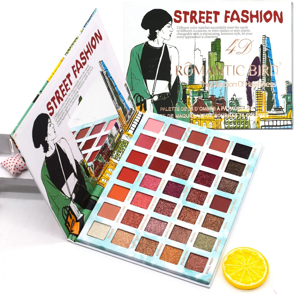 

35 Bright Colorful Matte Eyeshadow Palette Shimmery Silky Powder Long Lasting Pigments Pressed Glitter Eye Shadow Pallete Makeup