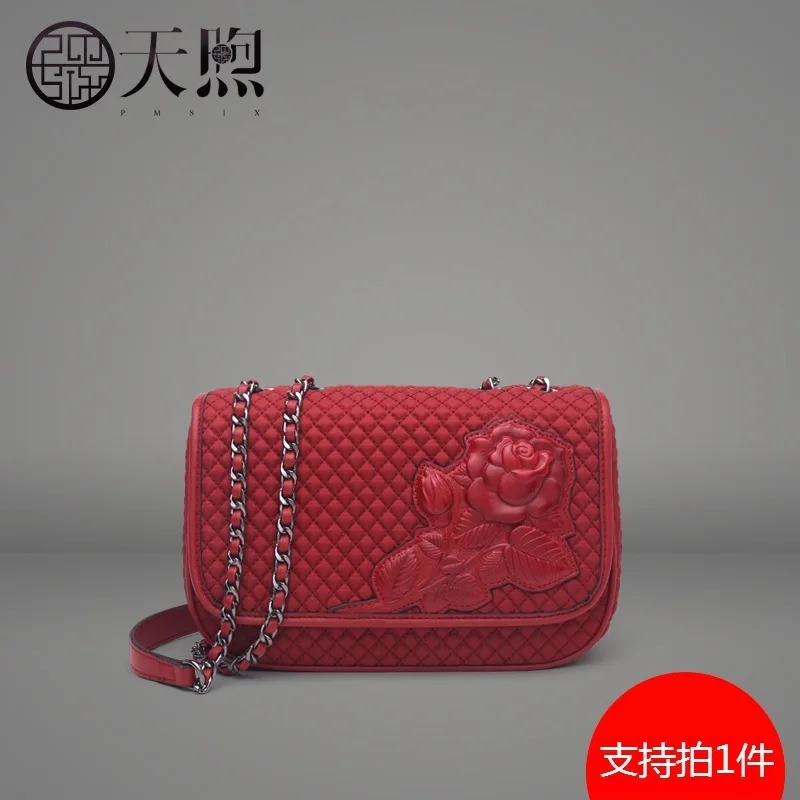 

Bag Female 2019 Atmosphere Leisure Slung Small Bag Chain Small Fang Bag Joker Lady Single Shoulder Female Bag