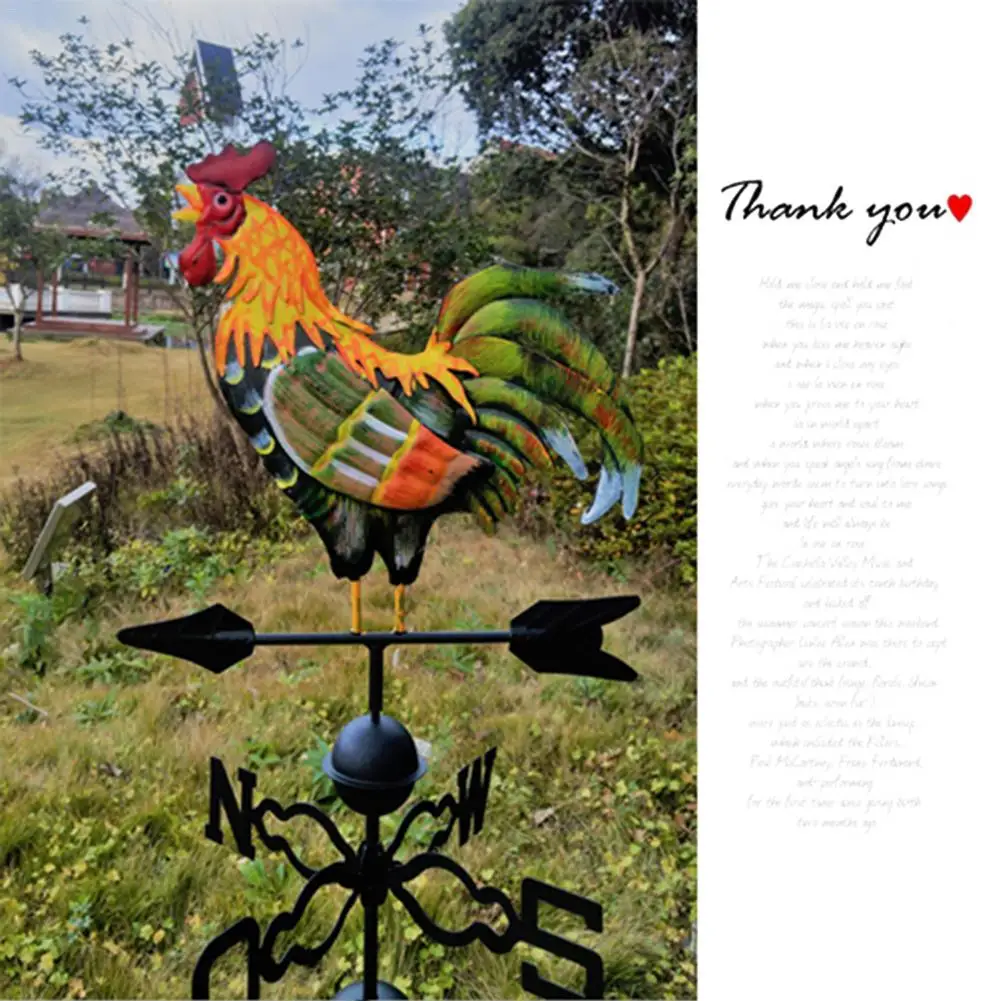 

Colorful Cock Outdoor Wind Sock Weather Vane Kit Home Rooster Wind Monitoring Needs Wind Indicator Garden Decoration