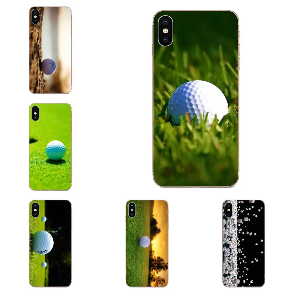 Прозрачный мягкий чехол для Apple iPhone 4 5 5C 6 6S 7 8 11 Plus Pro X XS Max XR с рисунком мяча гольфа