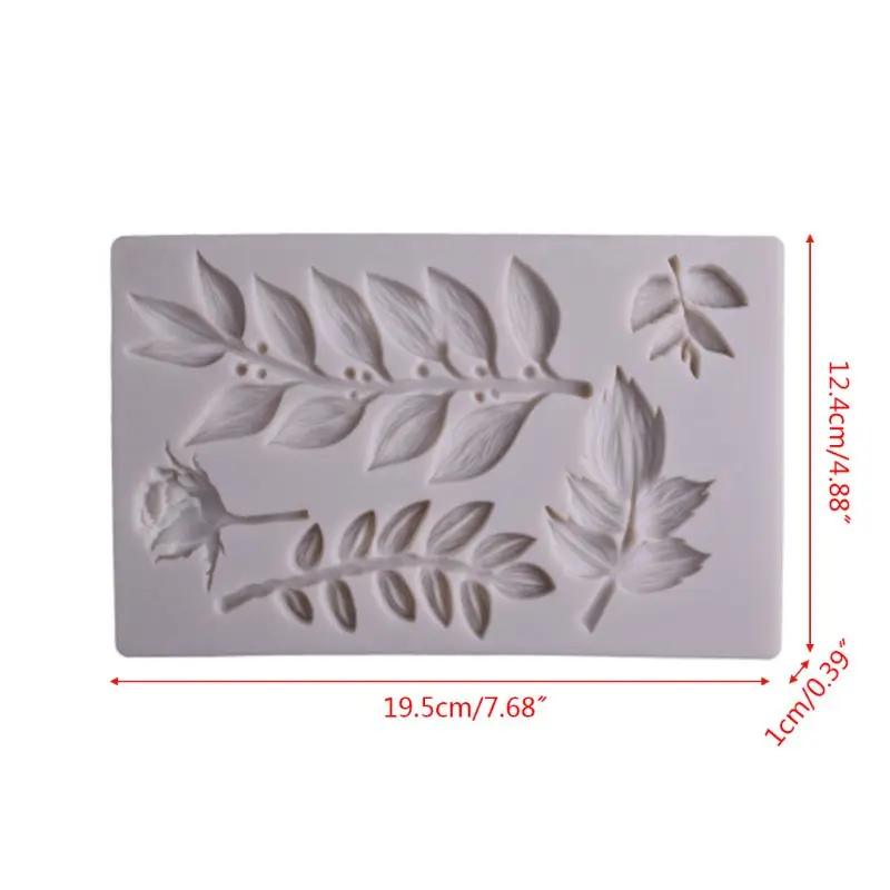 Rose Flower Leaf Silicone Mold Fondant Cake Decorating Fondant Chocolate Mould