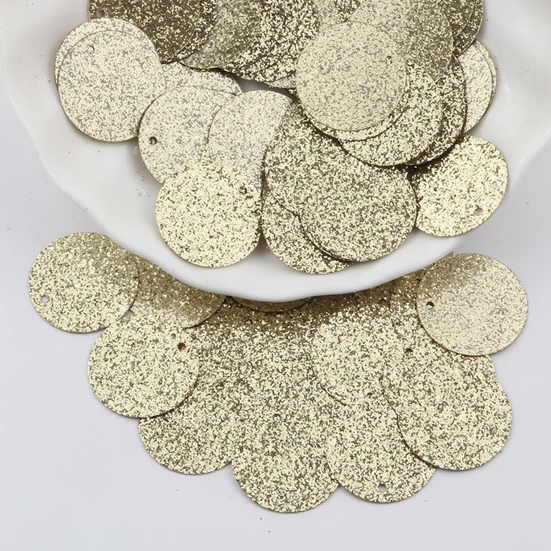 Flat Round Sequins Loose Paillettes 20mm Sewing Cloth Wedding Home Decoration Sequin For Crafts Lentejuelas Costura 20g