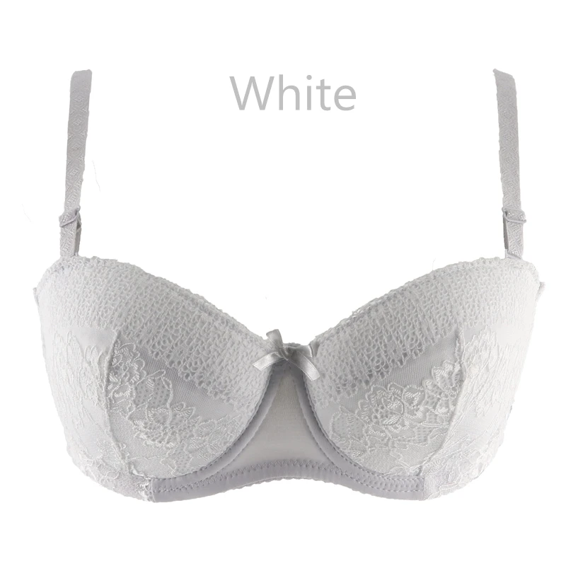 White Plusgalpret, кружевной бюстгальтер, половина чашки, ДЕМИ, хлопок, подкладка, удобный, с глубоким вырезом, на косточках, пуш-ап, Bh, сексуальное женское нижнее белье, плюс, 36C, 38C, 40C - Цвет: White