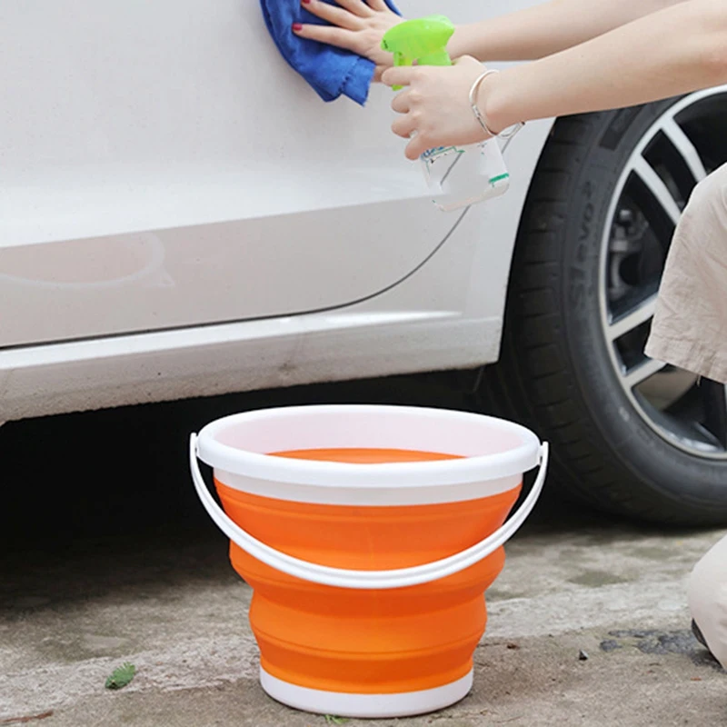 Portable Folding Bucket Foldable Basin Tourism Outdoor Folding Bucket Fishing Camping Car Wash Bucket Outdoor Camping