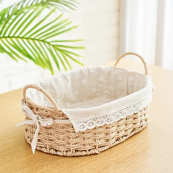 

Strange Rattan Plaited Articles Accept Basket Desktop Sundries Baskets Accept Basket Snacks Key Frame Cloth Accept Box Nut Sugar