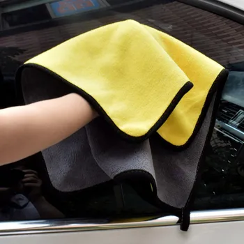 

30x30CM Car Wash Microfiber Towel Car Cleaning Drying Cloth Hemming Car Care Cloth Detailing Car Wash Towel For Toyota