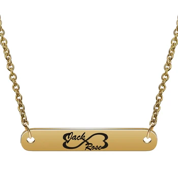 

Free Engrave Love ID Tag Name Necklace For Women Customize Names Logo Stainless Steel Lovers Gift Necklaces Jewelry Wholesale