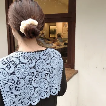 

Korean Style 2020 New Autumn Women's Wide Lace Scarf Ladies Cotton Lace Scarves For Mujers