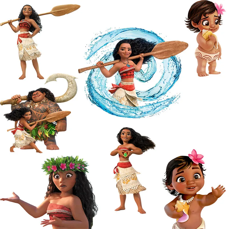 Нашивки Disney Moana для глажки одежды плавкие нашивки сделай сам футболка