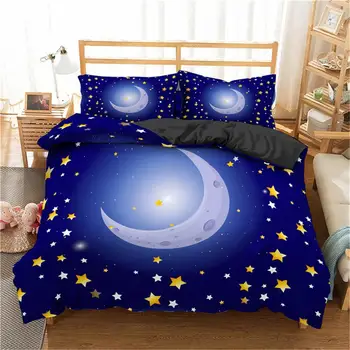 

ZEIMON Galaxy Starry Sky Printed 3d Bedding Sets Duvet Cover With Pillowcase Home Textile Bedclothes 2/3pc Microfiber