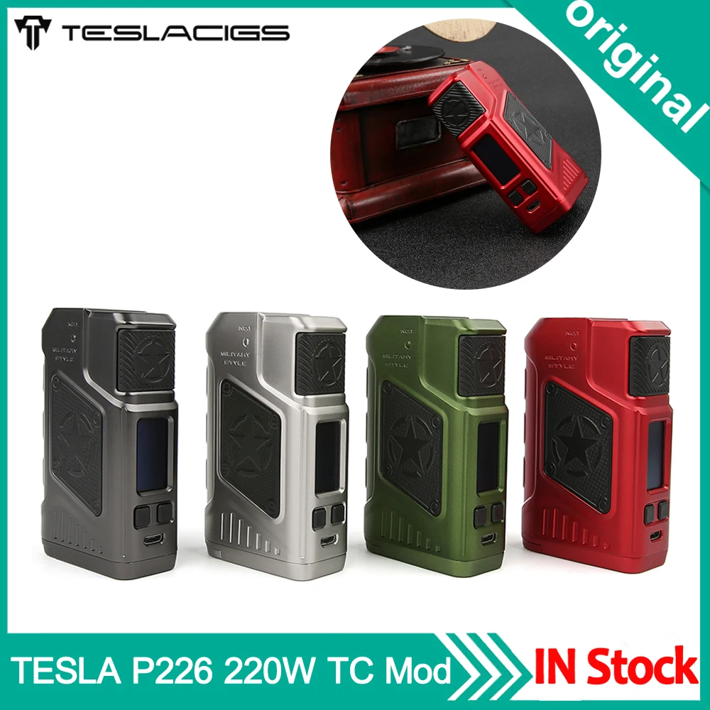Оригинальный мод для электронной сигареты Teslacigs P226 220 Вт TC с OLED-экраном