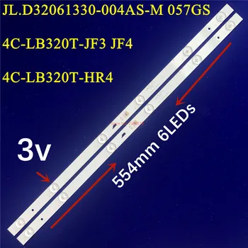 

100% New 2pcs/Kit LED strips for THOMSON 32 TV T32D16DH 01B T32D16DH 01W JL.D32061330 004AS M 4C LB320T JF3 4C LB320T JF4