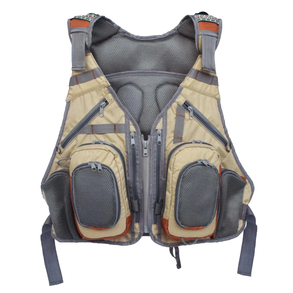 Fly Fishing Backpack Vest Combo Sailing Boating Men Waistcoat Travel Gilet Multi pockets Adjustable Straps Fishing Vests