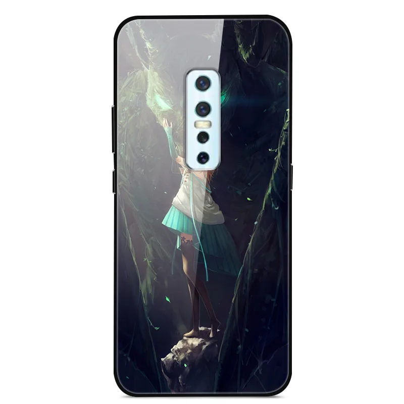 Чехол для Vivo V17 Pro, жесткая стеклянная задняя крышка, чехол для телефона, чехол для Vivo V17 Pro, чехол, TPU бампер, закаленное стекло для Vivo V17 Pro V17Pro
