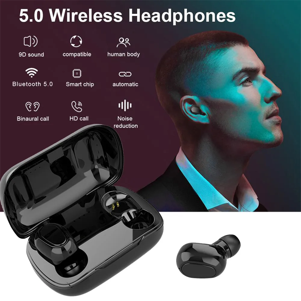 L21 HiFi Sound Bluetooth Headset Wireless Handsfree Headphones Stereo Gaming Headphones for Iphone Samsung Smartphones