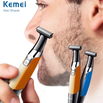 

KM-1910 Electric Beard Trimmer Hair Trimmer USB Rechargeable Shaver For Men Professional Epilator One Blade Beard Clipper Razor