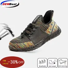 Безопасная обувь унисекс из нержавеющей стали, удобная дышащая повседневная обувь для мужчин и женщин, Рабочая обувь