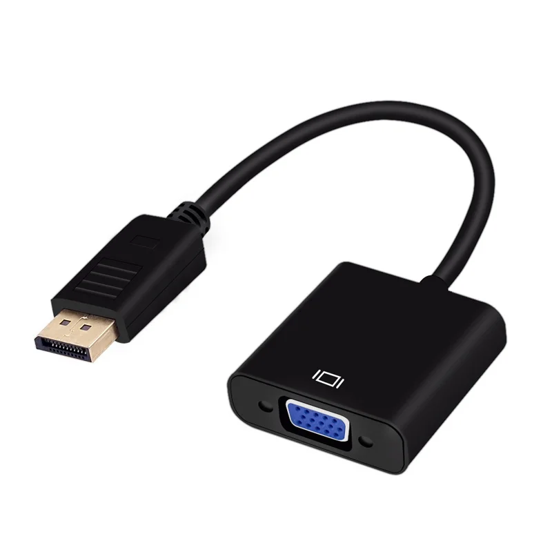 

1080P Display Port DP to VGA Adapter Cable DisplayPort Male to VGA Female Converter for Computer Laptop HDTV Projector