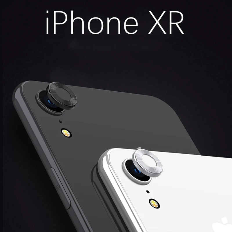 

SIANCS For iPhone XR Back Lens Film Luxury Camera Lens Protector Ring For iPhone XR Metal Camera Guard Protection Ring Cover
