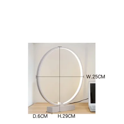 W25cm 18W Современный минималистичный светодиодный с защитой для глаз, настольная лампа, креативная настольная лампа для кабинета, спальни, прикроватная лампа, украшение, настольная лампа ac220в, США, ЕС - Цвет корпуса: W25cm 18W