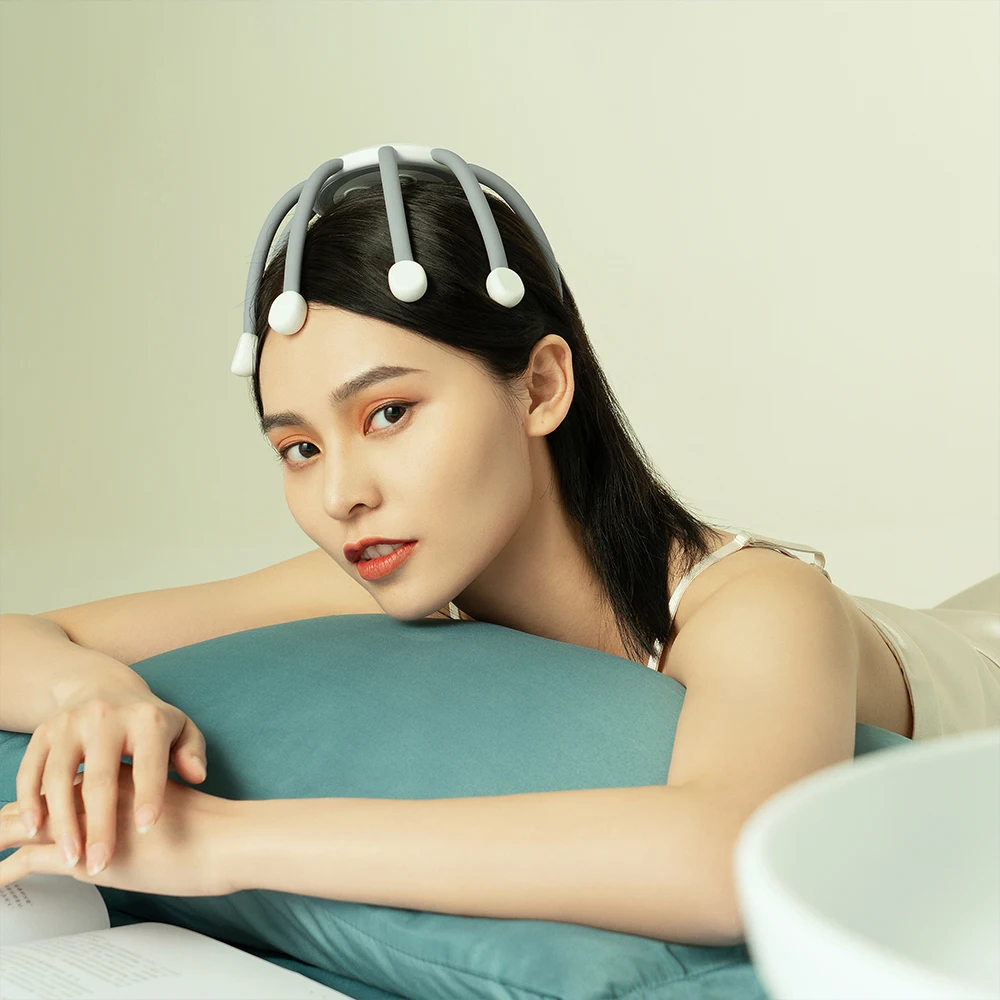 

Массажер для головы для глубокой релаксации, снятия стресса и стимуляции волос, электрический массажер для кожи головы и кровообращения