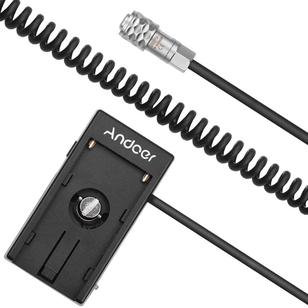 Power Supply Mount Plate Adapter Andoer Blackmagic Cinema Camera BMPCC 4K with Spring Cable for Sony NP-F970 F750 F550 Battery camera battery adapter