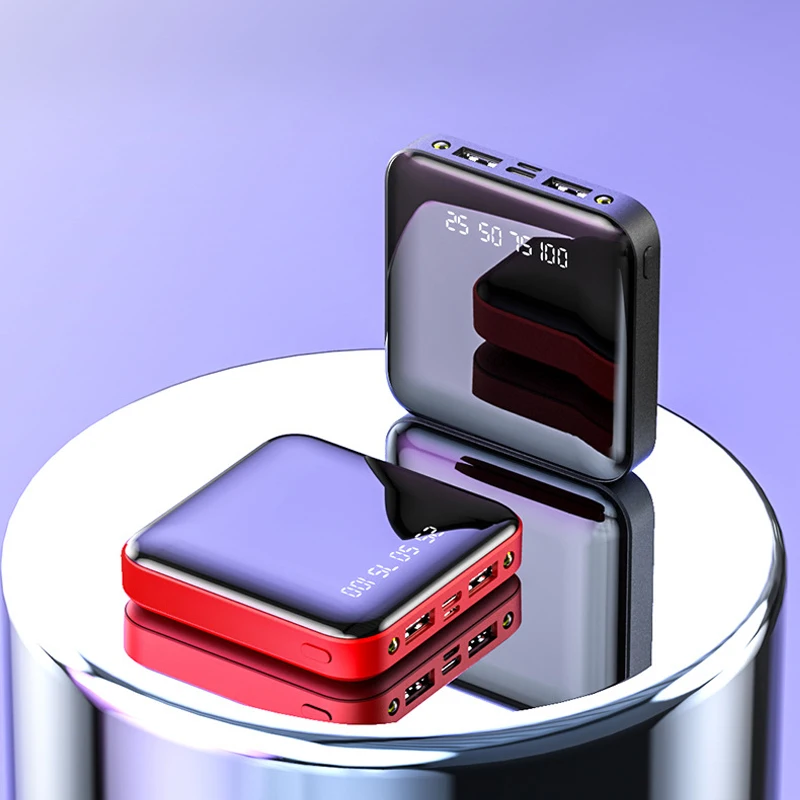 Мини Внешний аккумулятор 20000 мАч, портативное зарядное устройство, двойной USB, быстрая зарядка, повербанк, внешний аккумулятор, внешний аккумулятор, 20000, для смартфона